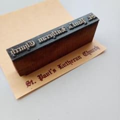 アメリカ ヴィンテージ メタルスタンプ 活版印刷 0314-7