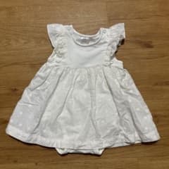 H&M ベビー ロンパース ワンピース風 ホワイトのサムネイル