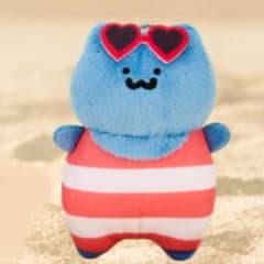 고양이 씨 문구와 함께 바캉스 기분 마스코트 키 체인 봉제 인형
