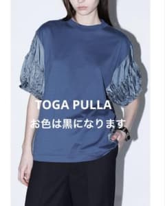 新品 タグ付【TOGA PULLA】キュプラ 異素材 ドッキング シャツ 38 新品 タグ付【TOGA PULLA】キュプラ 異素材 ドッキング シャツ 38