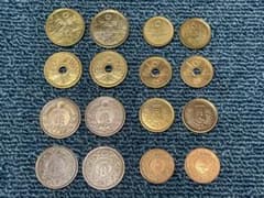 旧貨幣16枚セット　黄銅貨　アルミ青銅貨　青銅貨　旧貨幣　古銭のサムネイル