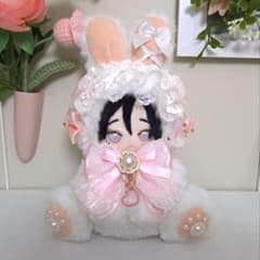 ぬい服 10~13cm おすわり うさぎ ピンク パープル 10cm~13cmサイズ おすわりぬい服 ʚうさぎɞ ホワイト×ピンク - メルカリ