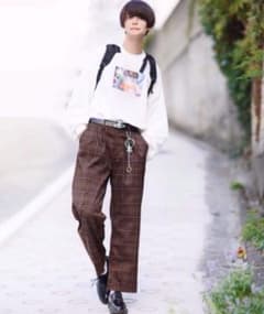 【ADRER】choco check wide pantsのサムネイル