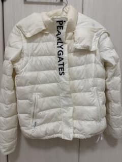 PEARLY GATES フード付きダウンジャケット ホワイト 3way 着画 - メルカリ