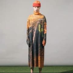 NON TOKYO リブハイネック カモフラージュ柄ワンピース タートルネック NON TOKYO リブハイネック カモフラージュ柄ワンピース タートルネック