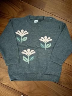 H&M ベビー 花柄 ニット セーター 86cmのサムネイル