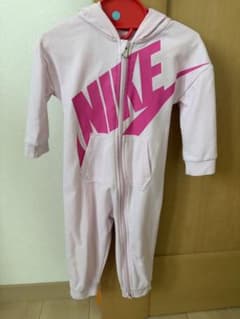 NIKE ピンク フルジップロンパース 80-86cmのサムネイル