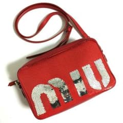 美品☆ MIUMIU カメラバッグ 限定 ショルダーバッグ ビジュー - メルカリ