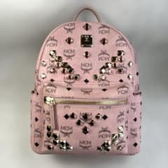 極美品】MCM ヴィセトス スタッズ sリュック バックパック ピンク 希少 