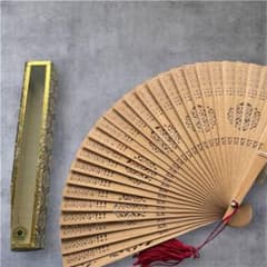 透かし彫りの木製扇子 工芸扇子 蘇州檀香扇廠 白檀扇子（檀香扇