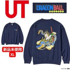 신품 UNIQLO UT 드래곤 볼 콜라보레이션 스웨트 손오공 신룡 청색