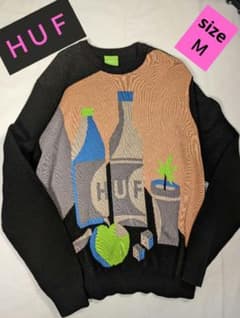 HUF美品 STILL LIFE CREWNECK SWEATER 長袖セーターのサムネイル