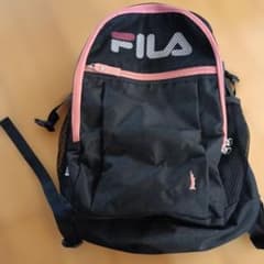 FILA 　イーストボーイ　コラボ　メッシュポケット付きリュック 黒のサムネイル