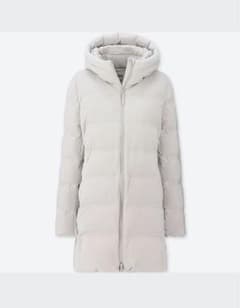 UNIQLO ユニクロ シームレスダウンショートコート ライトグレー - メルカリ