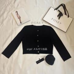 フォクシー foxey サクセス カーディガン 38 黒 タグ付き - メルカリ 