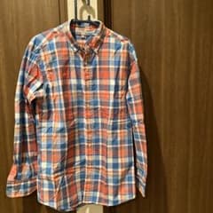 UNIQLOコットンボタンダウンチェックシャツ　Mサイズのサムネイル