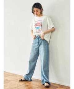 ハイウエストオーガニックコットンルーズデニムのサムネイル