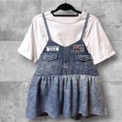 古着リメイク デニムシャツリメイク キャミソールトップス ビスチェ