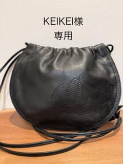 LOEWE ロエベ アナグラム レザー ショルダーバッグ ブラック　ヴィンテージのサムネイル