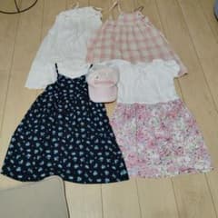 キッズ 女の子 半袖ワンピース 4点セット まとめ売りのサムネイル