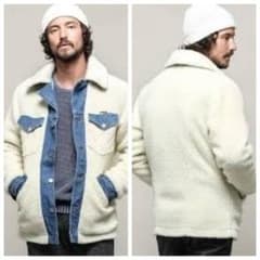 ☆美品☆ ナノユニバース 別注 ラングラー デニム ボア ランチコートのサムネイル
