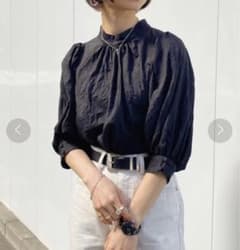 PAGEBOY　ボリュームスリーブブラウス 黒のサムネイル