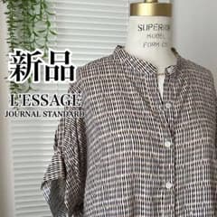 新品】【2026SS】L'ESSAGE GOLDラメモノトーンシャツ ブラウス - メルカリ