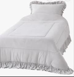 WARMY アルガンオイル加工フリル掛け布団カバー セミダブル グレー