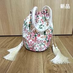 最終】TSURU By MARIKO OIKAWA / 巾着バッグ 花柄 新品 - メルカリ