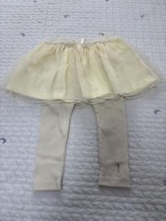【値下げ】EASTBOYクリーム色スカート付きレギンス 90cmのサムネイル