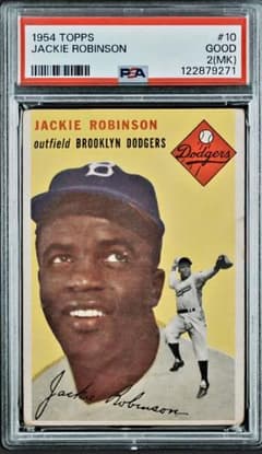 本物1954 Topps #42 ジャッキー・ロビンソン - PSA 認証カード - メルカリ