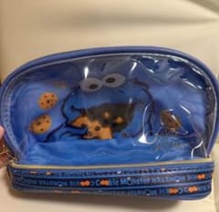 セサミストリート クッキーモンスター ビニールポーチ　美品のサムネイル