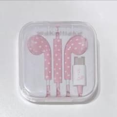 wakemake 韓国　公式品　キティ　コラボ　 有線イヤホン(cタイプ) wakemake 韓国 公式品 キティ コラボ 有線イヤホン(cタイプ) - メルカリ