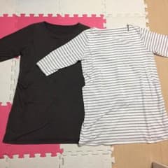 授乳口付き♡七分袖マタニティ授乳パジャマ2枚セットのサムネイル