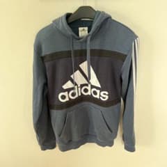 adidas ブルーフード付きパーカー Sのサムネイル