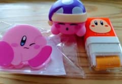 星のカービィ マスコット＆ローラー消しゴム&クリップ セットのサムネイル