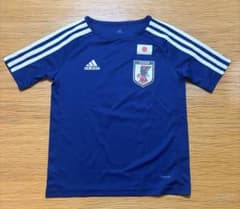 サッカー　日本代表ユニフォーム　背番号4 130サイズ　adidas キッズのサムネイル