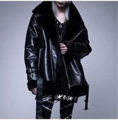 【cさん専用】civarize オーバーサイズレザームートンライダースジャケットのサムネイル