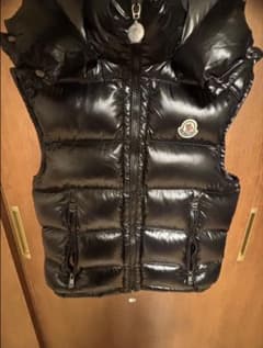 ブラック モンクレール MONCLER ダウンベスト サイズ1 QRコード付き 