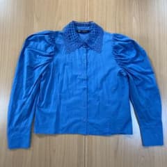 ——モモ様専用——ZARA ザラ　クロシェ編みカラーシャツのサムネイル