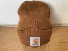 トワ様専用　Carhartt ブラウンニット帽 フリーサイズのサムネイル