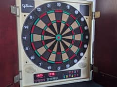 Glico 電子ダーツボード 木製キャビネット付き - メルカリ