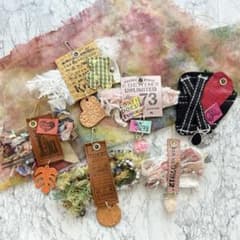 デニムリメイク デザインタグ 革 レザー デニム 引き揃え糸 - メルカリ