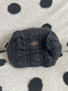 COACH ポーチ ブラック ナイロン ギャザーのサムネイル