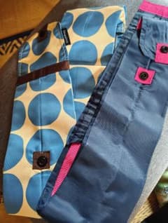美品♡Shupatto エコバッグ 2点セット ドット柄 無地のサムネイル