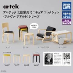 artek アルテック ガチャ　北欧家具ミニチュアコレクション　ガチャガチャのサムネイル