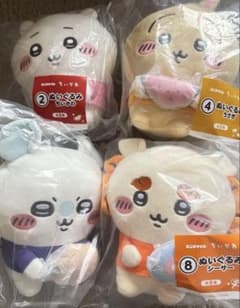ちいかわ エニマイくじ ちいかわ、うさぎ、モモンガ、シーサーぬいぐるみのサムネイル
