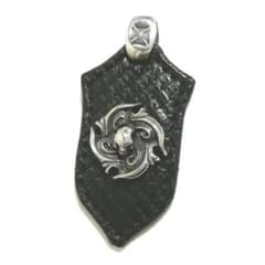 レザー スカル　シルバー925　シルバーネックレス　ペンダントトップヘッドアクセのサムネイル