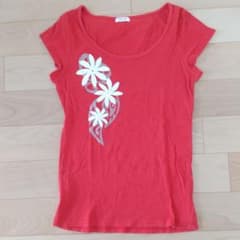 フラダンス Tシャツ 半袖赤のサムネイル