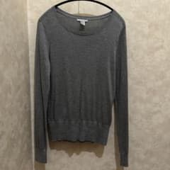 H&M ラメ入り長袖ニット グレー Mサイズのサムネイル
